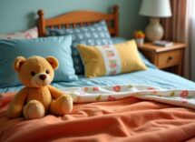 Bambino che dorme serenamente per uno sviluppo sano
