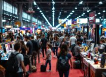 Immagine del Comicon Napoli 2025 con fumetti e cosplay