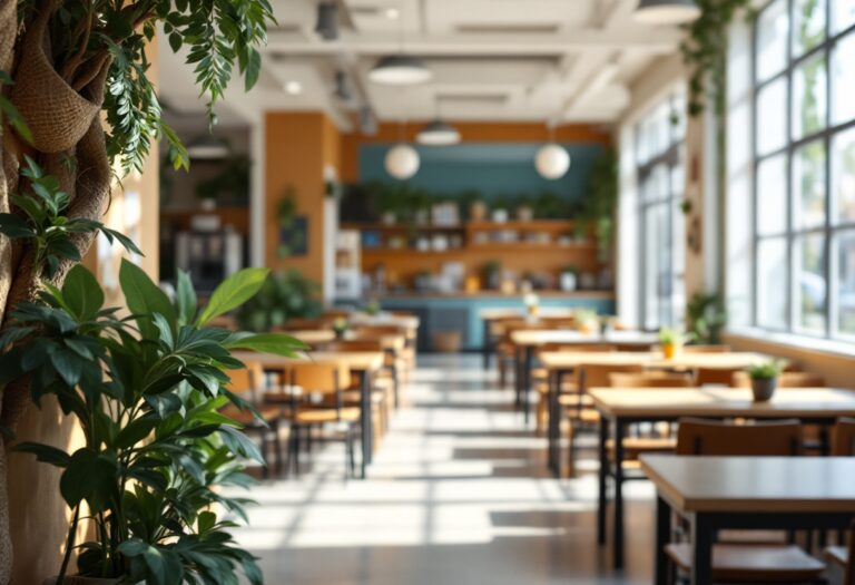 Mensa scolastica moderna a Fondoreno per studenti