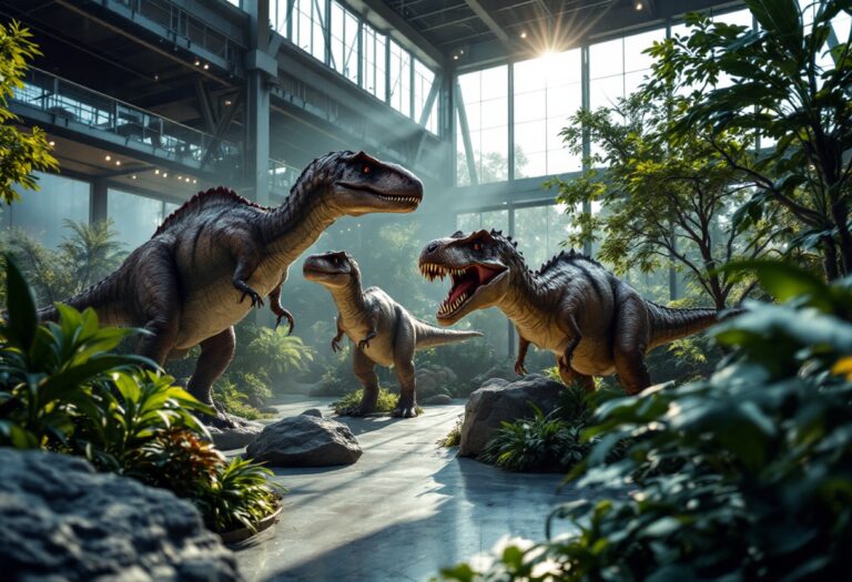 Dinosauri nel parco giurassico di Bari