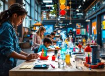 Ragazzi partecipano a laboratori di scienza a Brescia