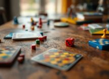 Giovani che giocano a un gioco da tavolo moderno
