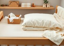 Biancheria lettino in cotone Oeko-Tex: set completo per neonati