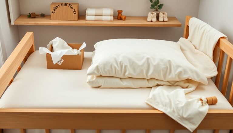 Biancheria lettino in cotone Oeko-Tex: set completo per neonati