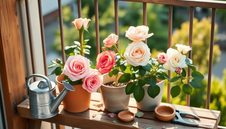 Roseto in vaso: tre rose rifiorenti per tutto il periodo di fioritura