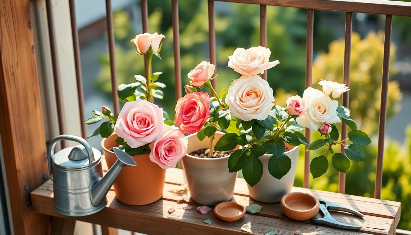Roseto in vaso: tre rose rifiorenti per tutto il periodo di fioritura